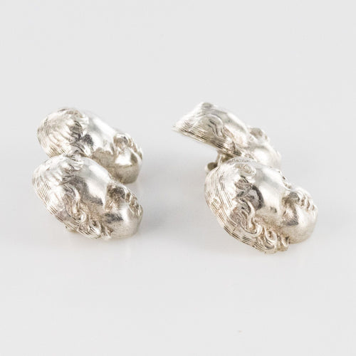 Boutons de manchette Boutons de manchettes Argent Chérubins 58 Facettes 19-653