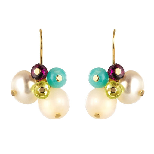 Boucles d'oreilles Boucles d'oreilles perles et pierres fines Tous 58 Facettes 20-307B