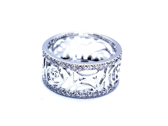 Bague 51 Chanel Bague Camélia Or blanc Diamant 58 Facettes 912047CN