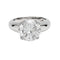 Bague 53 Bague solitaire diamant de 4,20 carats en or blanc. 58 Facettes 30277