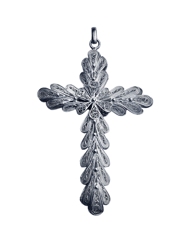 Pendentif Croix En Argent Filigranée 58 Facettes