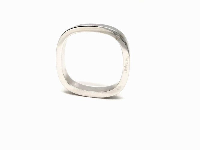 Bague 54 Dinh Van Bague Alliance Or blanc 58 Facettes 841205CN