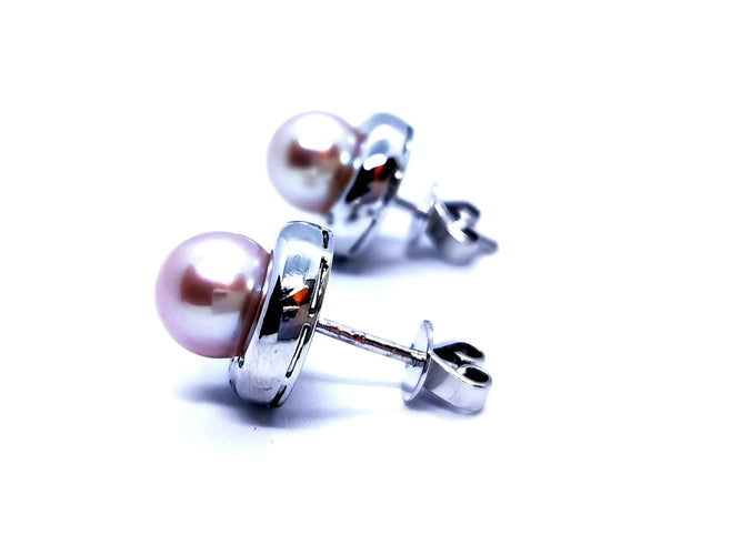 Boucles d'oreilles Boucles d'oreilles Or blanc Perle 58 Facettes 990440CN
