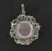 Pendentif Pendentif quartz rose saphirs topazes et grenats 58 Facettes 18-040