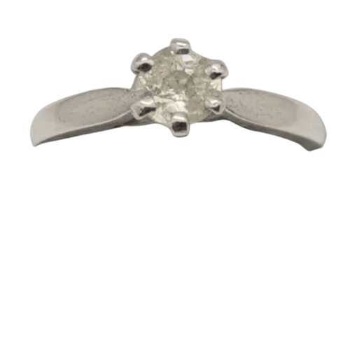 Bague 52 Bague solitaire en Or Blanc, diamants 58 Facettes