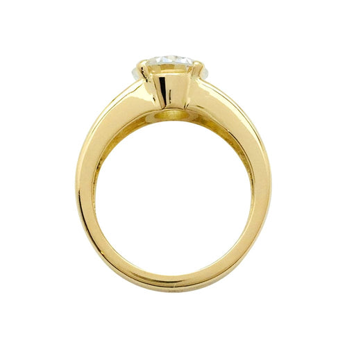 Bague 53 Bague solitaire accompagné, 2,25 carats, F/VS1. 58 Facettes 28153