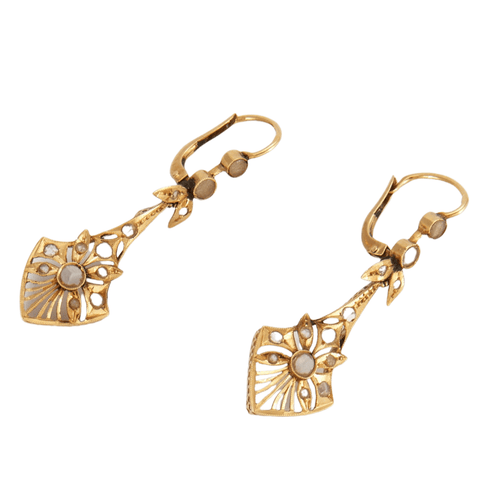 Boucles d'oreilles PENDANTES DIAMANTS, OR JAUNE 58 Facettes