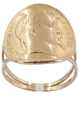 Bague Bague Napoléon III tuilée 58 Facettes 037901