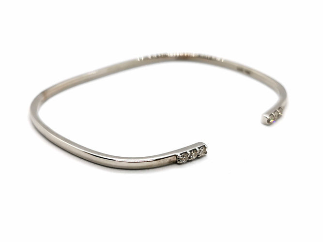 Bracelet Bracelet Jonc Or blanc Diamant 58 Facettes 1126566CN