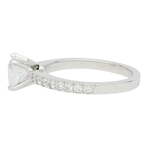 Bague 50 Bague Tiffany & Co. platine, diamant 0,93 carat. 58 Facettes 30552