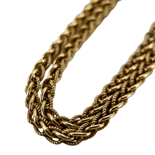 Collier Collier Sautoir Vintage Maillons Ovales Torsadés 58 Facettes