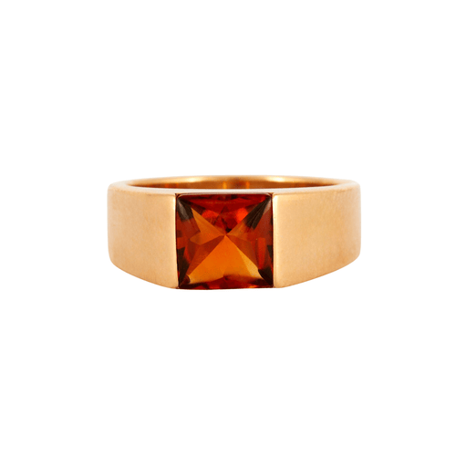 Bague 57 CARTIER - Bague Tank Citrine 58 Facettes
