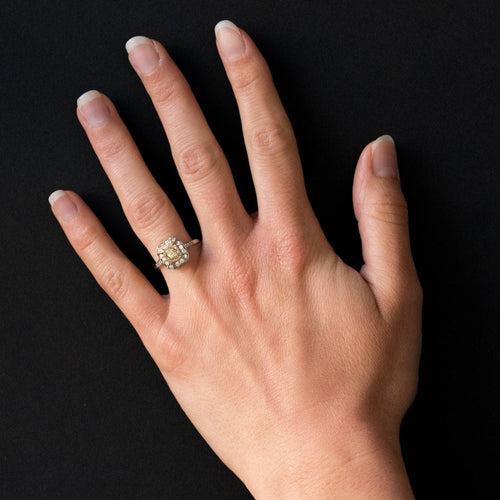 Bague 54 Bague diamant champagne et diamants brillants 58 Facettes 17-305-54-1