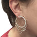 Boucles d'oreilles Boucles d'oreilles créoles en or blanc, diamants. 58 Facettes 25575