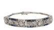 Bracelet Bracelet Art Déco or blanc, saphirs et diamants 58 Facettes 30695
