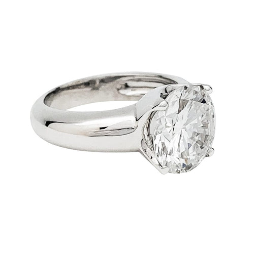 Bague 53 Bague solitaire diamant de 4,20 carats en or blanc. 58 Facettes 30277