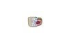Bague 51 Bague Tank tourmaline rose et diamants 58 Facettes