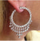 Boucles d'oreilles Boucles d'oreilles créoles en or blanc, diamants. 58 Facettes 25575