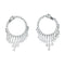 Boucles d'oreilles Boucles d'oreilles créoles en or blanc, diamants. 58 Facettes 25575