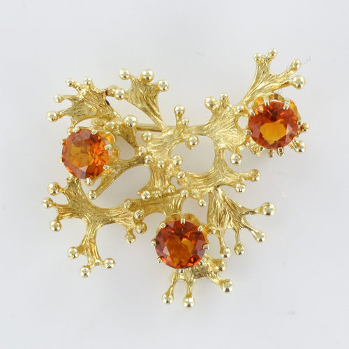 Broche Broche rétro grenats oranges 58 Facettes 20-076