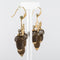 Boucles d'oreilles Boucles d'oreilles anciennes feuilles et glands cheveux 58 Facettes 19-072