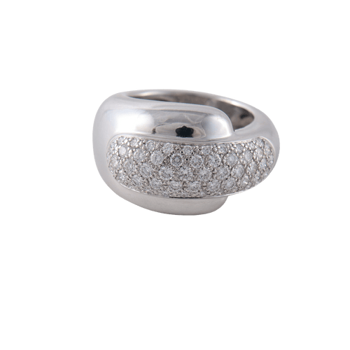 Bague 53 Chaumet bague Jonc pavage Diamants 58 Facettes 1