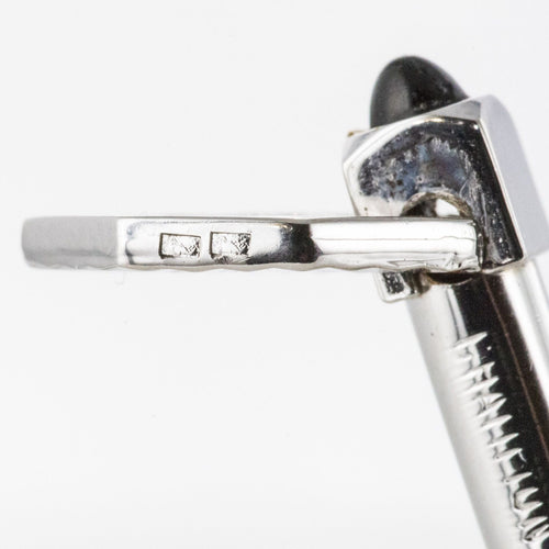 Boutons de manchette Boutons de manchettes Argent Art déco 58 Facettes 19-686