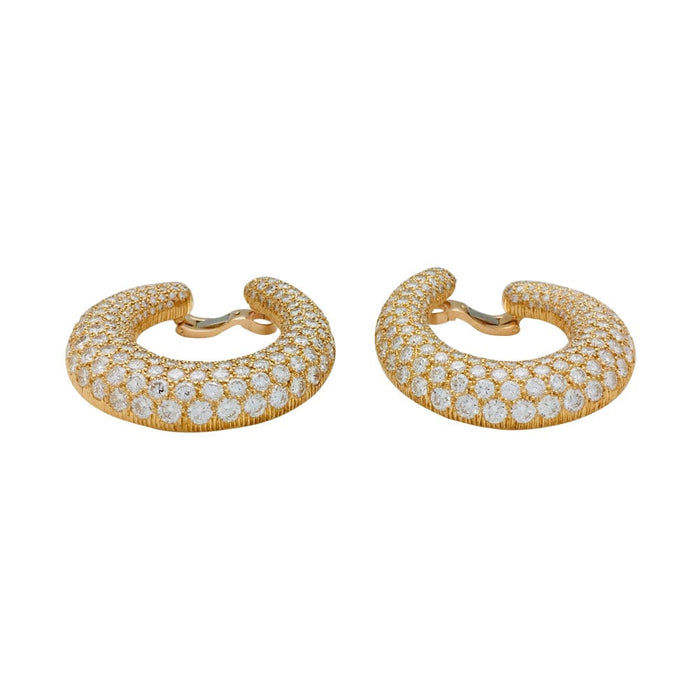 Boucles d'oreilles Boucles d'oreilles Cartier en or jaune, diamants. 58 Facettes 29012