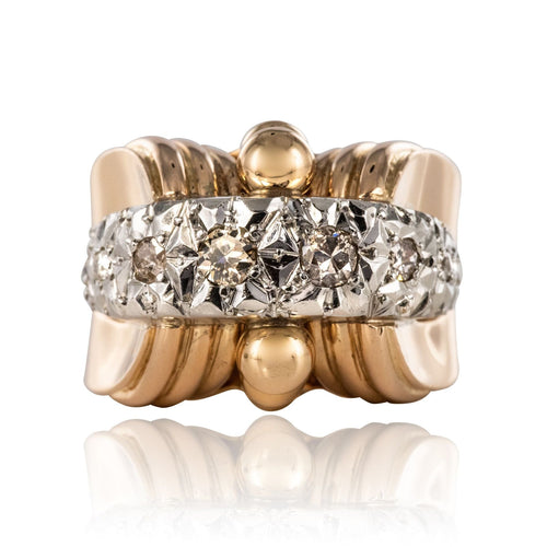 Bague 52 Bague rétro ancienne diamants 58 Facettes 20-316-48