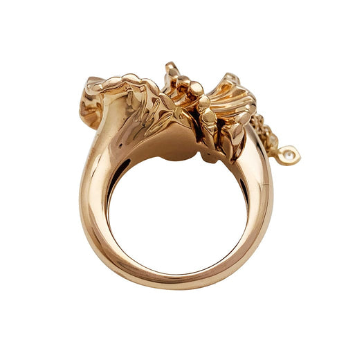 Bague 55 Bague Boucheron, "Exquises confidences", or rose et diamants. 58 Facettes 30662