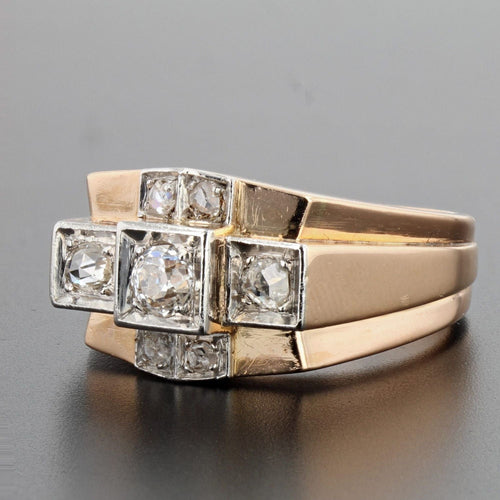 Bague 56 Bague tank diamants pont 58 Facettes 20-322-52