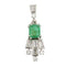 Pendentif Pendentif émeraude diamants vintage 58 Facettes 21-273
