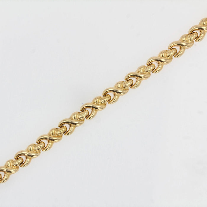 Bracelet Bracelet en or jaune maillons croisés 58 Facettes CVBR13