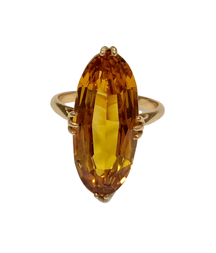 Bague 57 Sublime bague citrine orangé 58 Facettes