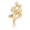 Broche Broche ancienne "bouquet de fleurs" or jaune 18 carats diamants 58 Facettes