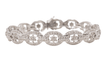 Bracelet Bracelet ajouré en or blanc et diamants 58 Facettes 32457