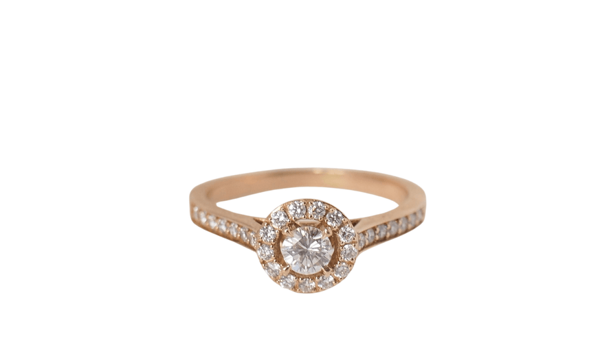 Bague 52 Bague Solitaire En Or Rose Et Diamants 58 Facettes 31748