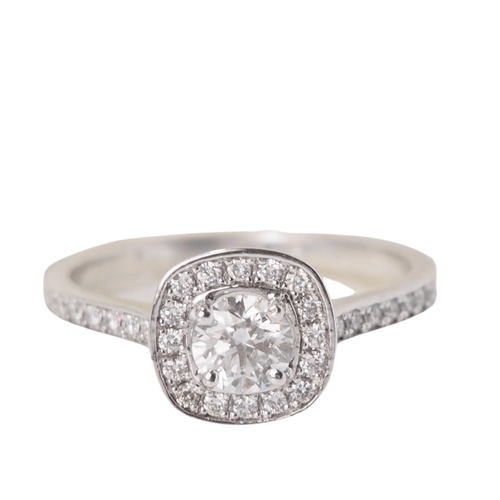 Bague 53 Solitaire en Or blanc et diamants 58 Facettes 31789/31786