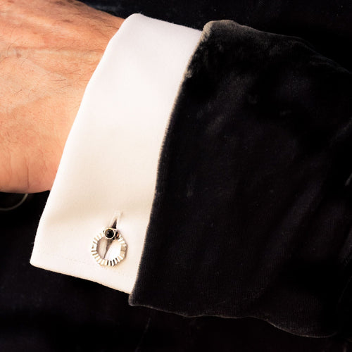 Boutons de manchette Boutons de manchettes Argent Art déco 58 Facettes 19-686