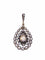 Collier Collier pendentif goutte ancien or et argent, diamants taille rose 58 Facettes