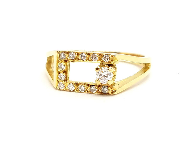 Bague 53 Bague Or jaune Diamant 58 Facettes 718102CN