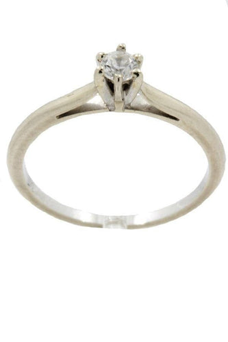 Bague 50 Solitaire moderne 0.10 carat 58 Facettes 9801