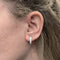 Boucles d'oreilles Boucles d'oreilles créoles en or blanc, diamants. 58 Facettes 30105