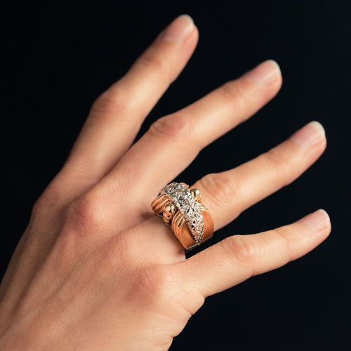 Bague 52 Bague rétro ancienne diamants 58 Facettes 20-316-48