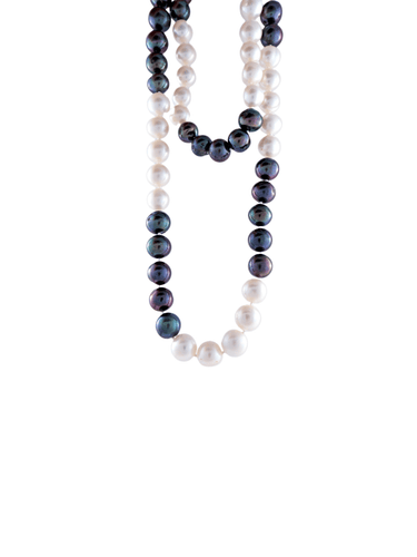 Collier Sautoir Perles d'eau douce 58 Facettes