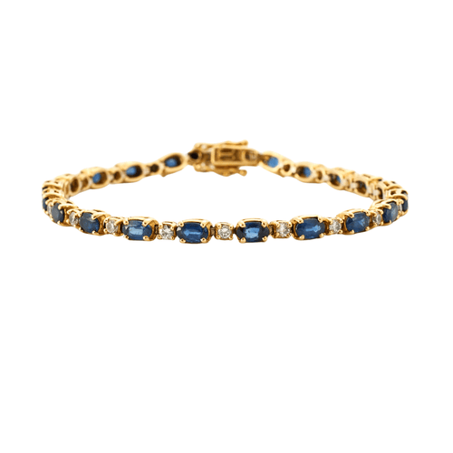 Bracelet Bracelet ligne Saphirs Diamants 58 Facettes 230499