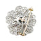 Broche Broche Fleur or et platine sertie de diamants. 58 Facettes 30165