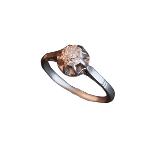 Bague 50 Bague en Platine sertie d'un Diamant. 58 Facettes 1038944