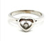 Bague 54 Chopard Bague Coeur Happy Diamonds Or blanc Diamant 58 Facettes 1160015CN