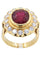 Bague 50 Bague rubis entourage diamants 58 Facettes 5471